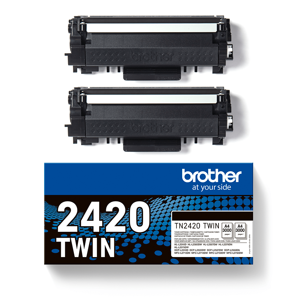 Genuine Brother TN2420TWIN high yield toner cartridge twin pack – Black 3